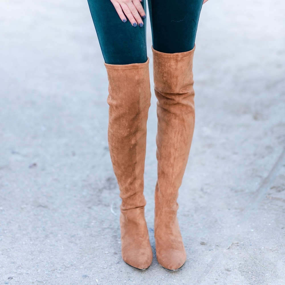 Brown Over the Knee Suede Boots | 8.5